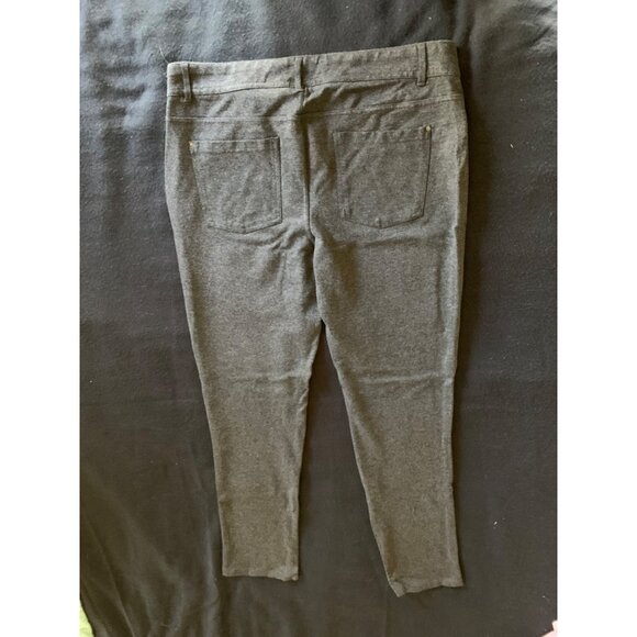 Larry Levine Charcoal Gray Stretch Pants Size 14 With Button Closure & Pockets - Picture 7 of 7